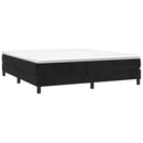 Boxspring sengeramme Sort 180x200 cm Fløjl