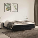 Boxspring sengeramme Sort 180x200 cm Fløjl