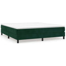 Boxspring sengeramme Mørkegrøn 180x200 cm Fløjl