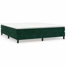 Boxspring sengeramme Mørkegrøn 180x200 cm Fløjl