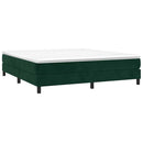 Boxspring sengeramme Mørkegrøn 180x200 cm Fløjl