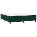 Boxspring sengeramme Mørkegrøn 180x200 cm Fløjl