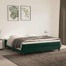 Boxspring sengeramme Mørkegrøn 180x200 cm Fløjl