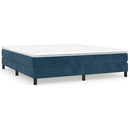 Boxspring sengeramme Mørkeblå 180x200 cm Fløjl