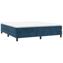 Boxspring sengeramme Mørkeblå 180x200 cm Fløjl