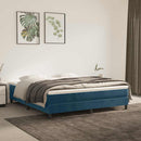 Boxspring sengeramme Mørkeblå 180x200 cm Fløjl