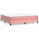 Boxspring sengeramme 180x200 cm fløjl pink