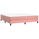 Boxspring sengeramme 180x200 cm fløjl pink