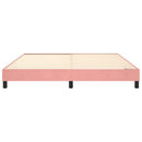Boxspring sengeramme 180x200 cm fløjl pink