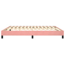 Boxspring sengeramme 180x200 cm fløjl pink