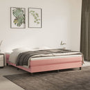 Boxspring sengeramme 180x200 cm fløjl pink