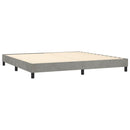 Boxspring sengeramme Lysegrå 200x200 cm Fløjl