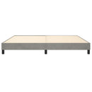 Boxspring sengeramme Lysegrå 200x200 cm Fløjl