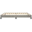 Boxspring sengeramme Lysegrå 200x200 cm Fløjl