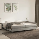 Boxspring sengeramme Lysegrå 200x200 cm Fløjl