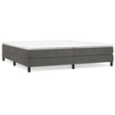Boxspring sengeramme Mørkegrå 200x200 cm Fløjl