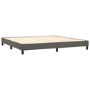 Boxspring sengeramme Mørkegrå 200x200 cm Fløjl
