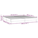 Boxspring sengeramme Mørkegrå 200x200 cm Fløjl