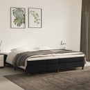 Boxspring sengeramme Sort 200x200 cm Fløjl