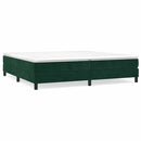 Boxspring sengeramme Mørkegrøn 200x200 cm Fløjl