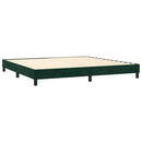 Boxspring sengeramme Mørkegrøn 200x200 cm Fløjl