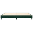 Boxspring sengeramme Mørkegrøn 200x200 cm Fløjl