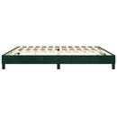 Boxspring sengeramme Mørkegrøn 200x200 cm Fløjl