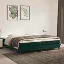 Boxspring sengeramme Mørkegrøn 200x200 cm Fløjl