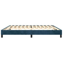 Boxspring sengeramme Mørkeblå 200x200 cm Fløjl