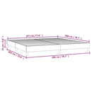 Boxspring sengeramme Mørkeblå 200x200 cm Fløjl