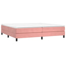 Boxspring sengeramme 200x200 cm fløjl pink