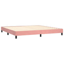 Boxspring sengeramme 200x200 cm fløjl pink