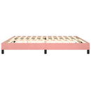 Boxspring sengeramme 200x200 cm fløjl pink