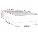 Boxspring sengeramme Mørkebrun 80x200 cm Stof