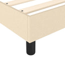 Boxspring sengeramme 80x200 cm stof cremefarvet