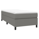 Boxspring sengeramme Mørkegrå 90x190 cm Stof