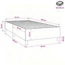 Boxspring sengeramme 90x190 cm stof sort