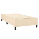 Boxspring sengeramme 90x190 cm stof cremefarvet