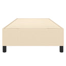 Boxspring sengeramme 90x190 cm stof cremefarvet
