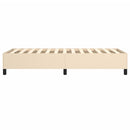 Boxspring sengeramme 90x190 cm stof cremefarvet