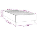 Boxspring sengeramme 90x190 cm stof cremefarvet