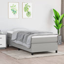 Boxspring sengeramme Lysegrå 90x200 cm Stof