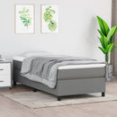 Boxspring sengeramme Mørkegrå 90x200 cm Stof