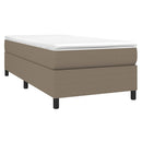 Boxspring sengeramme 90x200 cm stof gråbrun
