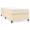 Boxspring sengeramme 90x200 cm stof cremefarvet