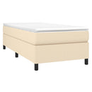 Boxspring sengeramme 90x200 cm stof cremefarvet