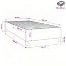 Boxspring sengeramme 90x200 cm stof cremefarvet