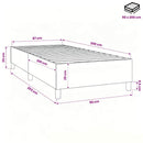 Boxspring sengeramme 90x200 cm stof grøn
