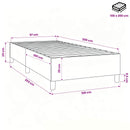 Boxspring sengeramme Mørkebrun 100x200 cm Stof