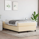 Boxspring sengeramme Creme 120x200 cm Stof